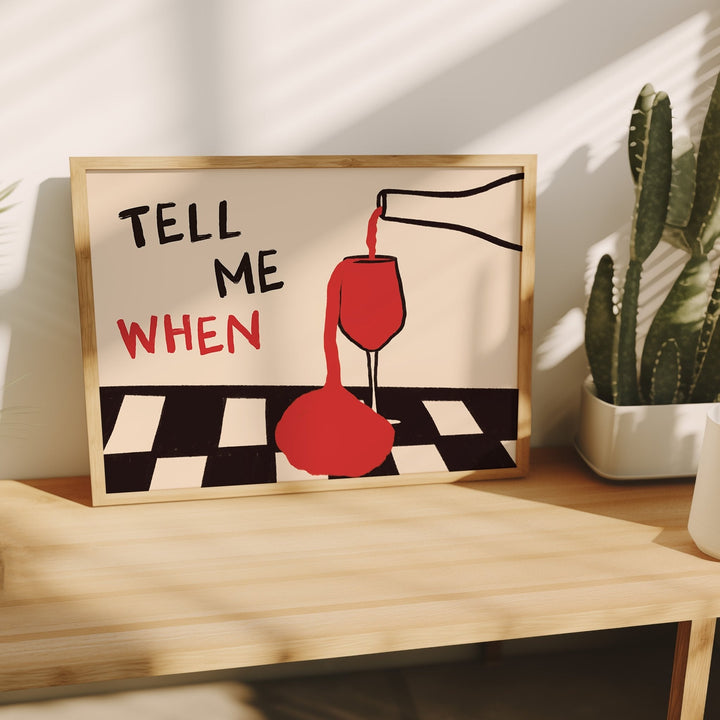 Kitchen Up - Vintage Tell Me When Drink Canvas