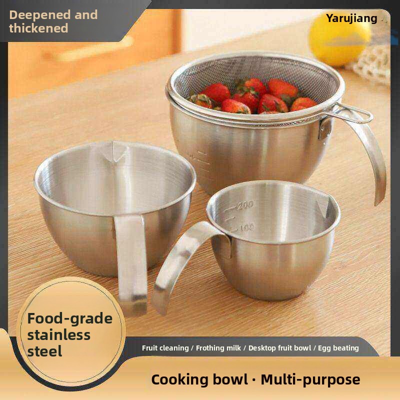 Kitchen Baking Bowls - Food Grade Stainless Steel Measuring Cup