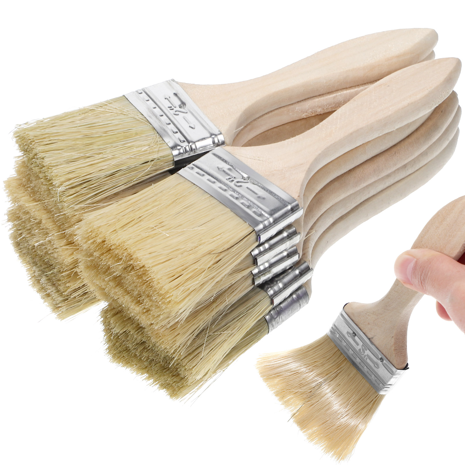 Kitchen Baking Brush - 10 Pcs Thickened Wooden Handle Paint