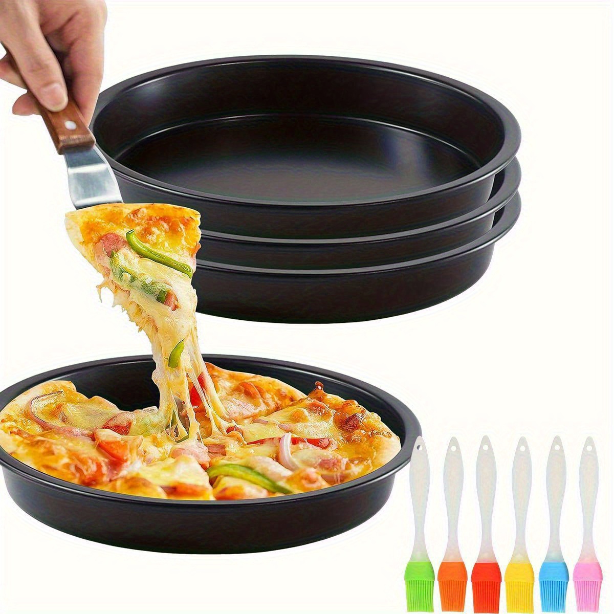 6/8/9/10inch Non-Stick Pizza T - Kitchen Baking Brush ulasan dan harga