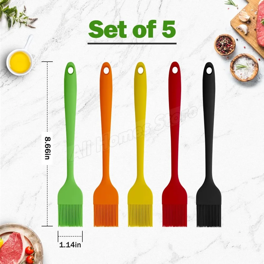 5/3/2/1pcs Silicone Kitchen Br - Kitchen Baking Brush ulasan dan harga
