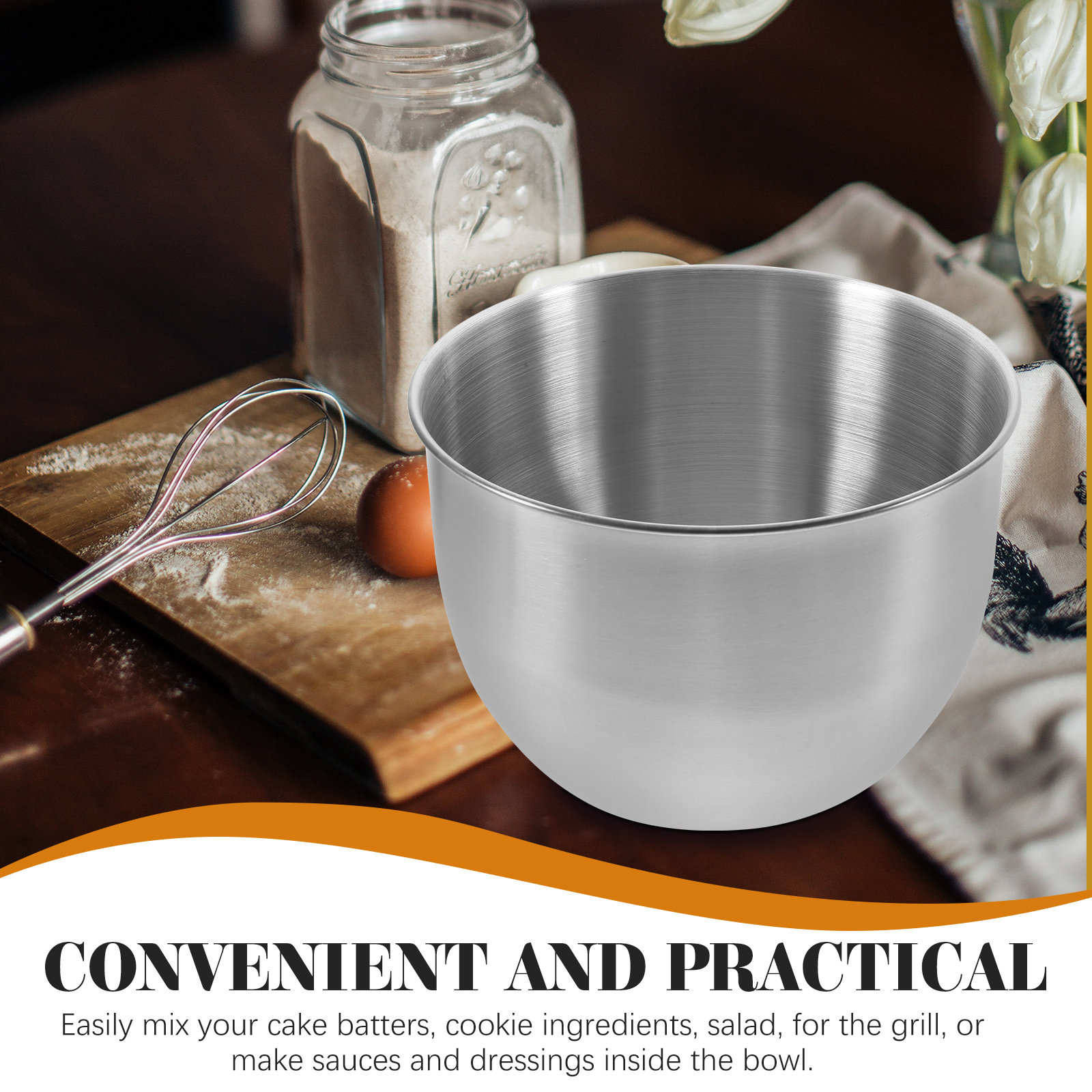 Stainless Steel Deep Mixing Bo - Kitchen Baking Bowls ulasan dan harga