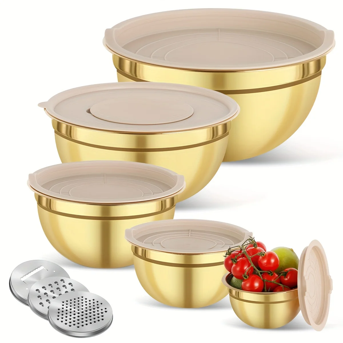 10-piece gold stainless steel  - Kitchen Baking Bowls ulasan dan harga