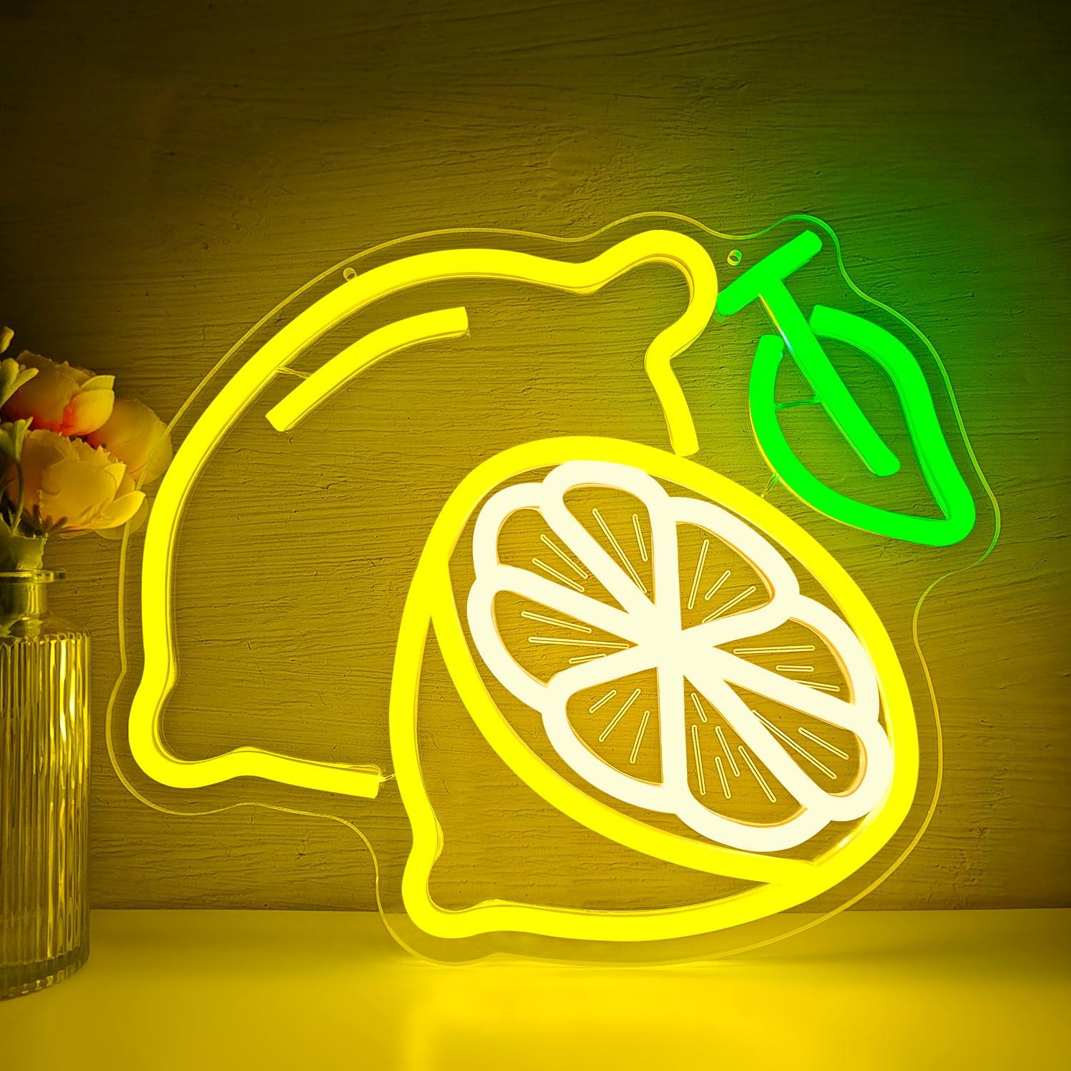 Lemon Neon Sign Dimmable LED L - Kitchen Up ulasan dan harga