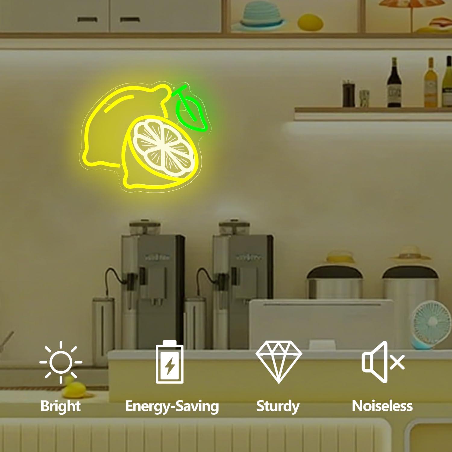 Lemon Neon Sign Dimmable LED L - Kitchen Up ulasan dan harga