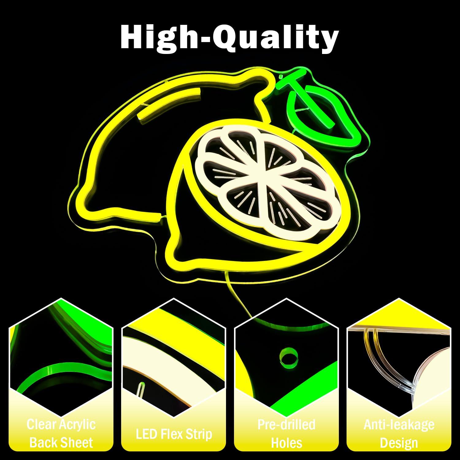 Lemon Neon Sign Dimmable LED L - Kitchen Up ulasan dan harga