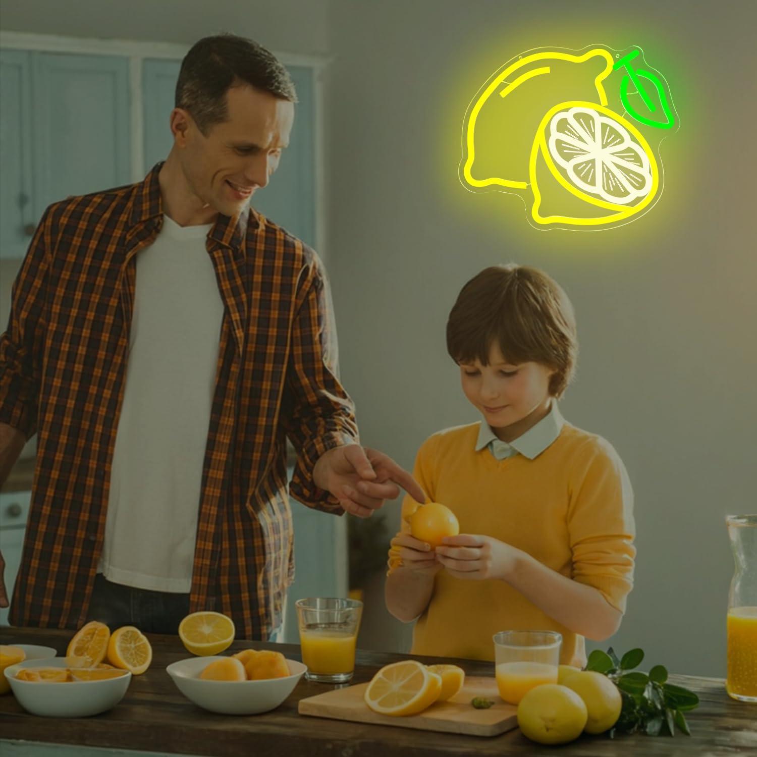 Lemon Neon Sign Dimmable LED L - Kitchen Up ulasan dan harga