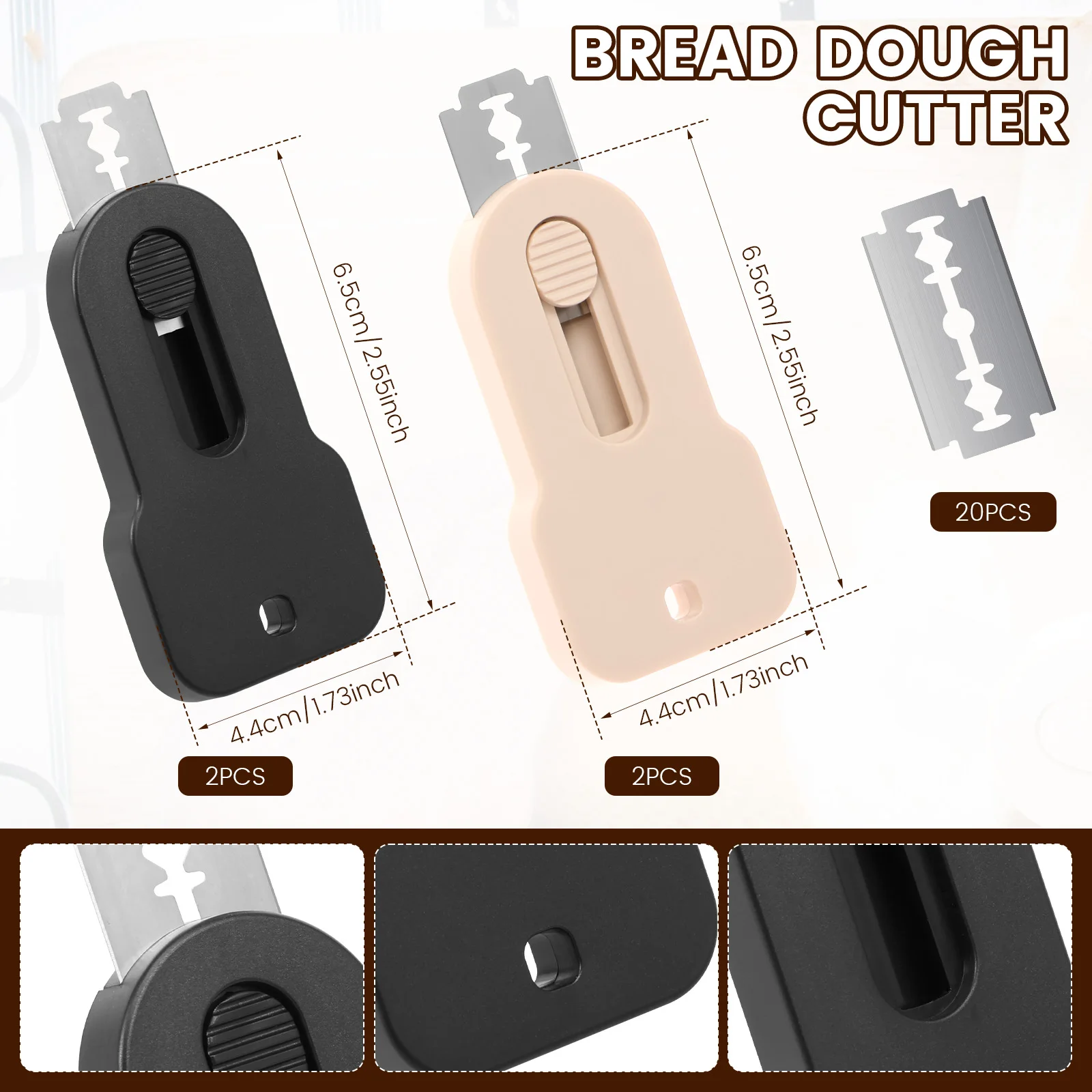 4Pcs Bread Scoring Knife with  - Bread Lame Scoring ulasan dan harga