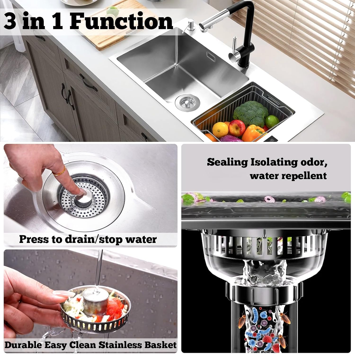 Upgraded 3 in 1 Kitchen Sink D - Kitchen Up ulasan dan harga