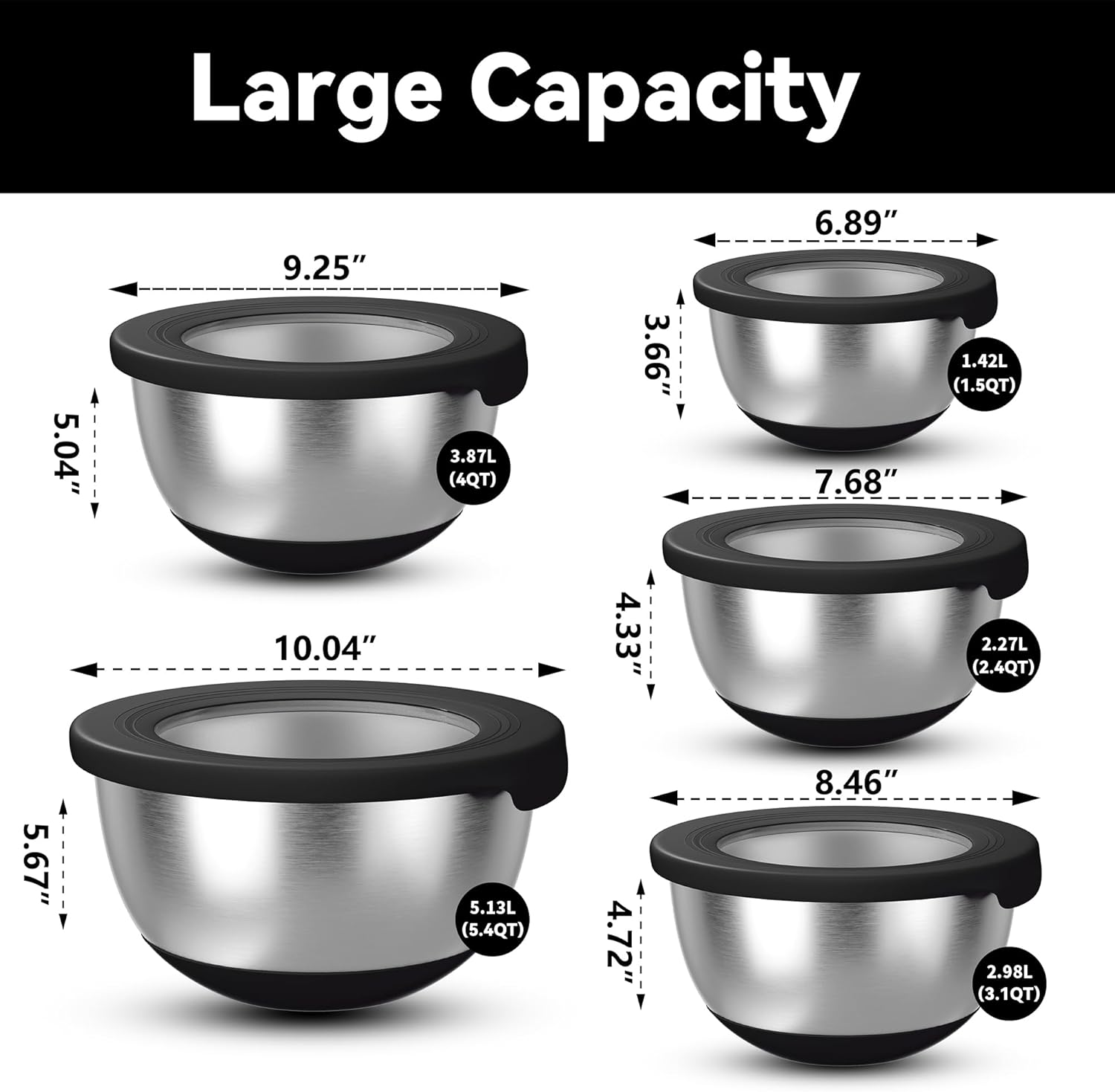 Stainless Steel Mixing Bowls w - Kitchen Baking Bowls ulasan dan harga
