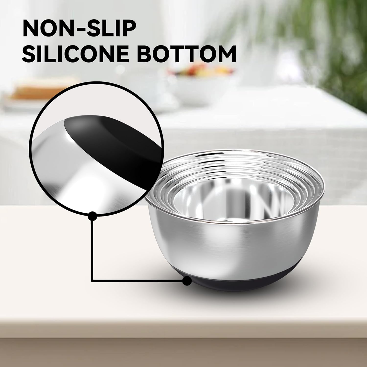 Stainless Steel Mixing Bowls w - Kitchen Baking Bowls ulasan dan harga