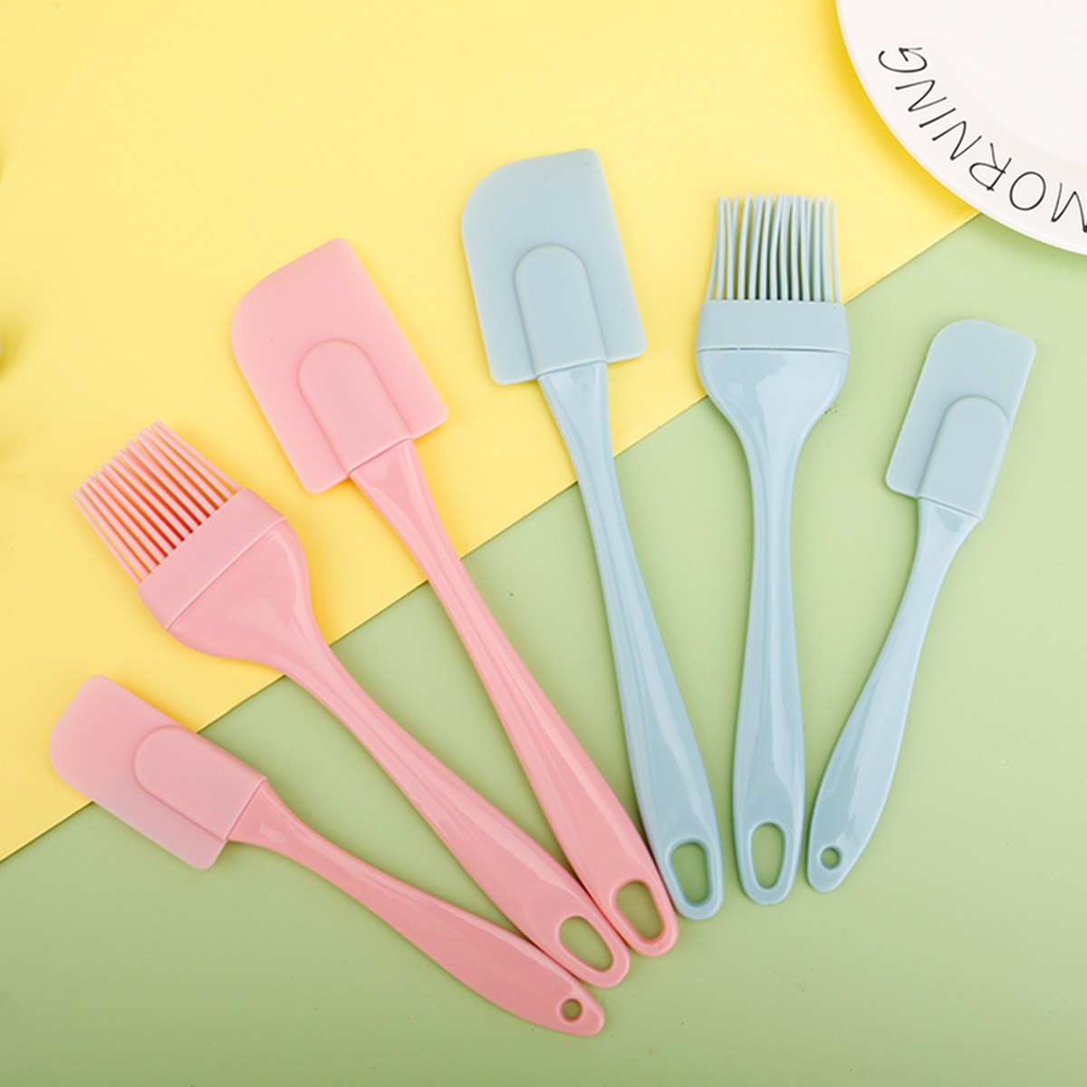 3PCS-Silicone cream spatula; b - Kitchen Baking Brush ulasan dan harga