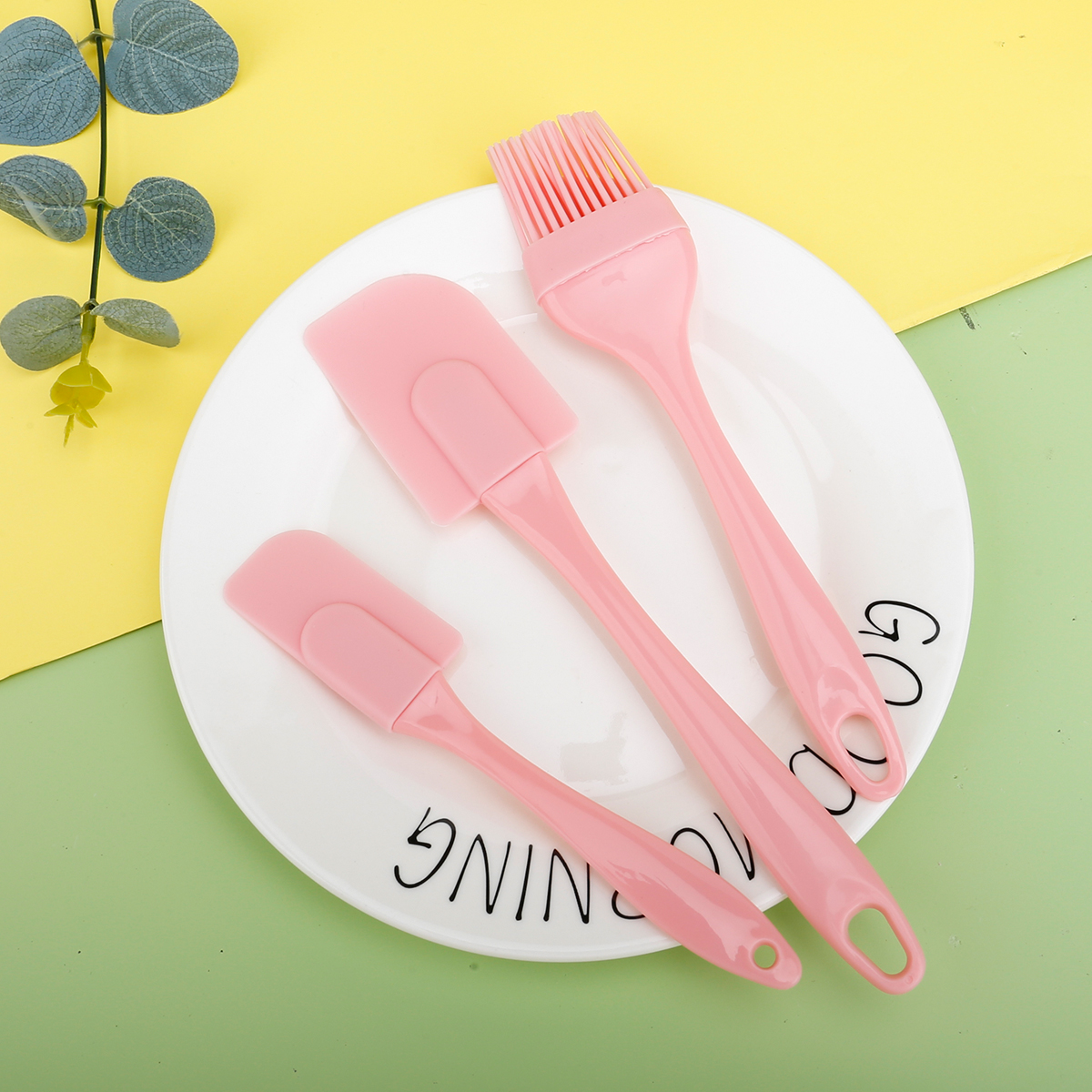 3PCS-Silicone cream spatula; b - Kitchen Baking Brush ulasan dan harga