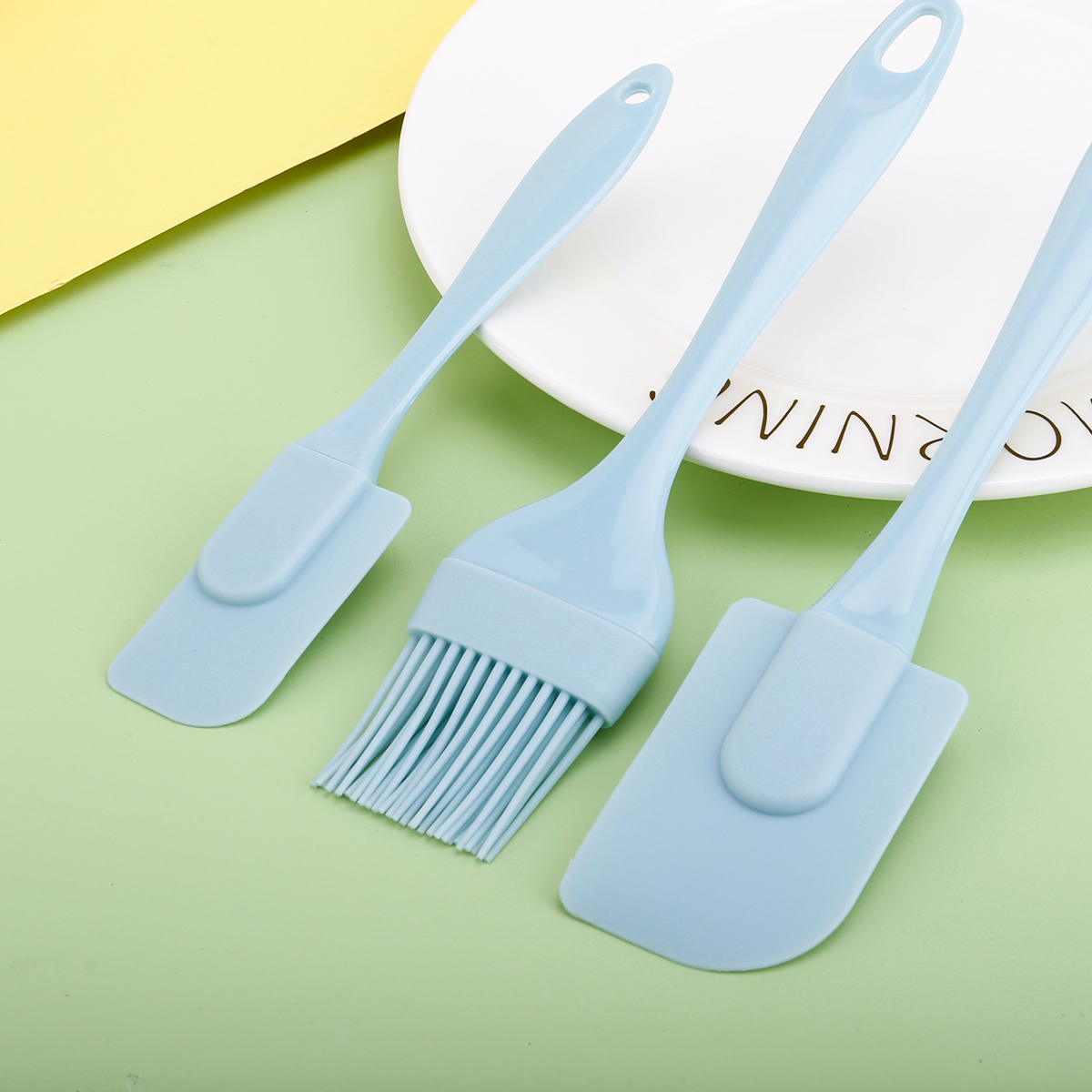 3PCS-Silicone cream spatula; b - Kitchen Baking Brush ulasan dan harga