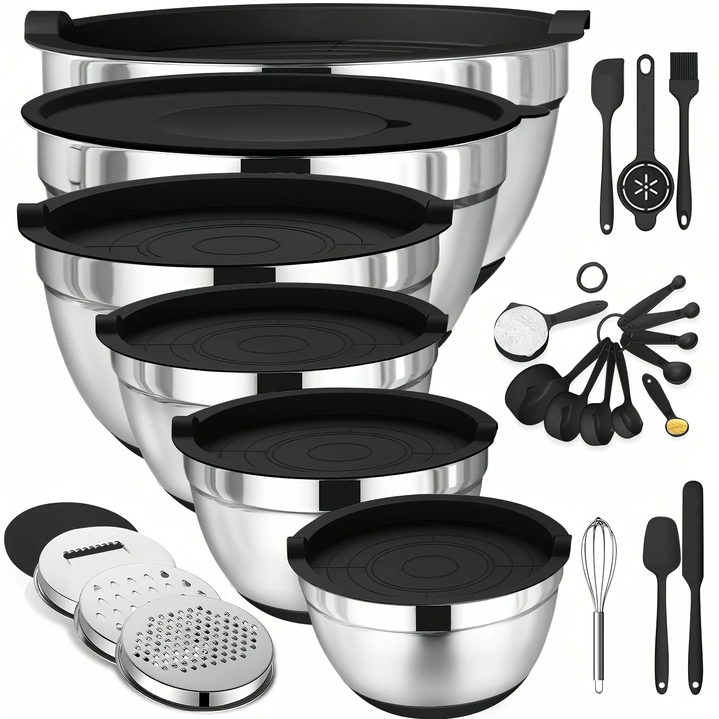 Set of Mixing Bowls Made of St - Kitchen Baking Bowls ulasan dan harga