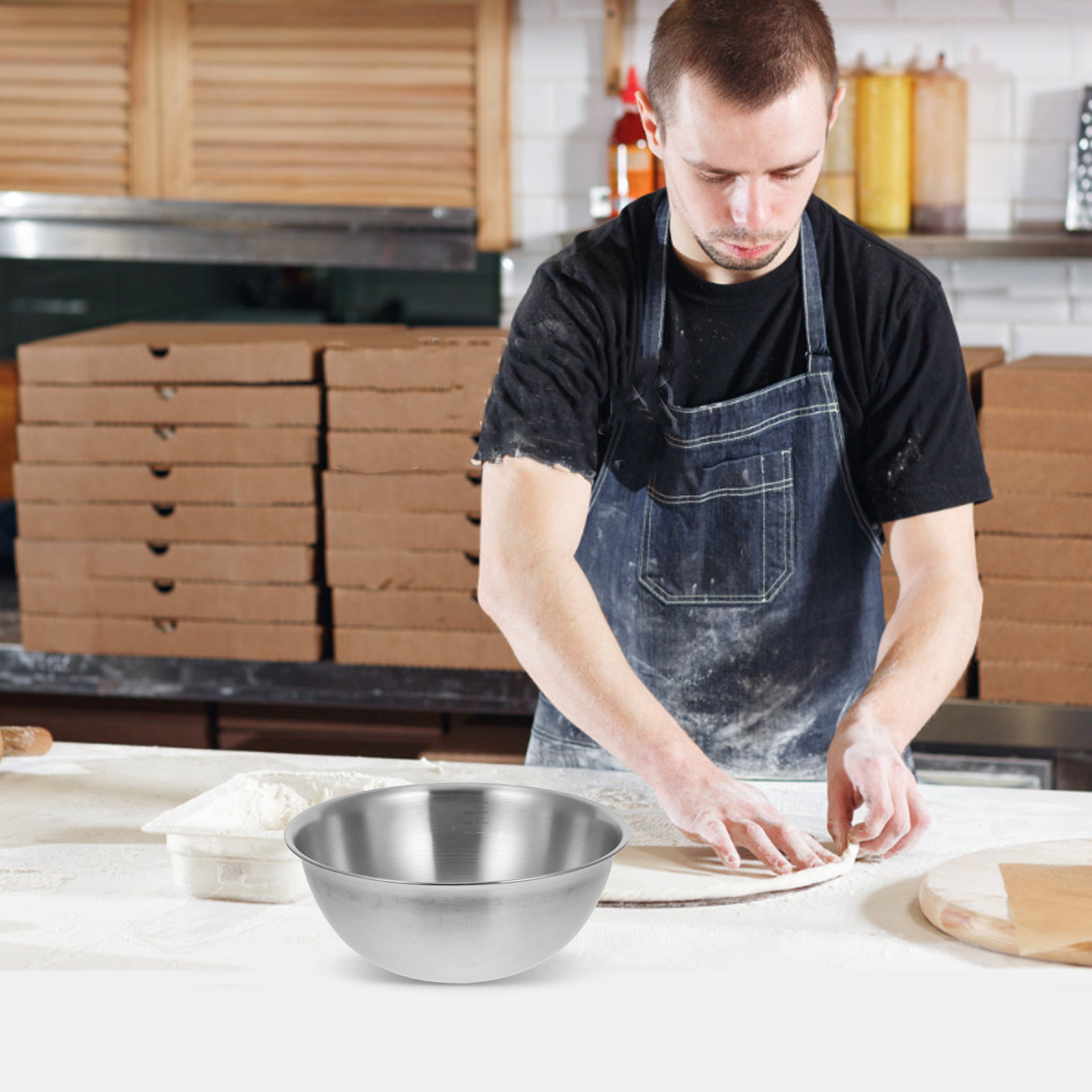 Stainless Steel Mixing Bowl 23 - Kitchen Baking Bowls ulasan dan harga