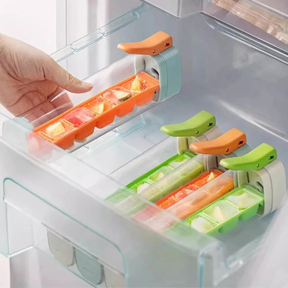 One-Hand Press Ice Cube Tray P - Kitchen Up ulasan dan harga